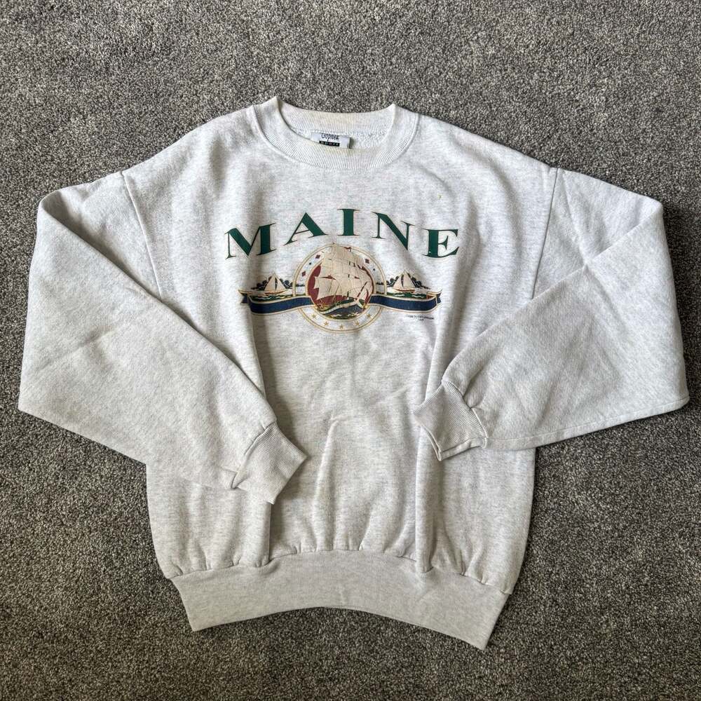 Vintage 90s Gopher Sport Maine Graphic Sweatshirt Size Large